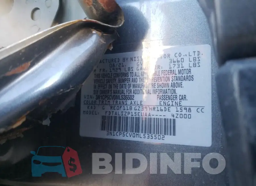 3N1CP5CV0ML535502 Photo# 13
