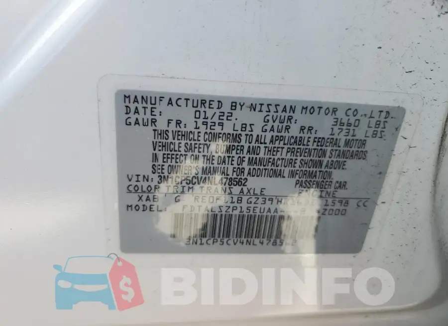 3N1CP5CV4NL478562 Photo# 12