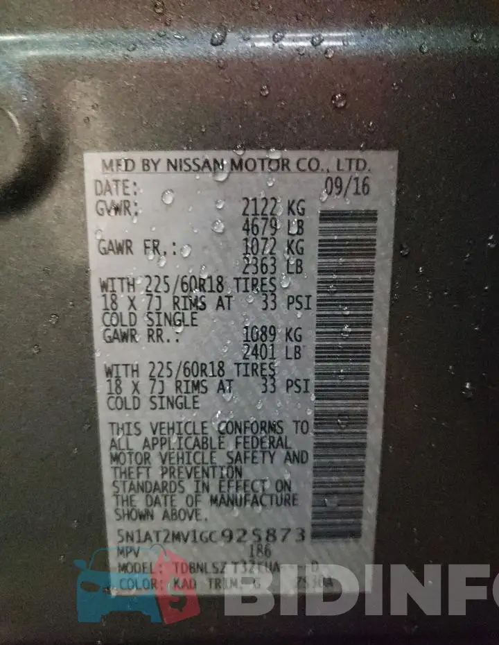 5N1AT2MV1GC925873 Photo# 14