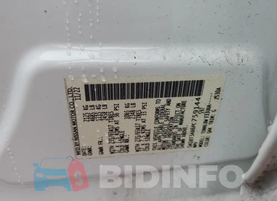 5N1BT3AB6PC759144 Photo# 13
