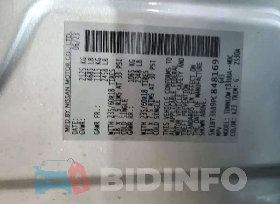 5N1BT3BB9PC848169 Photo# 13