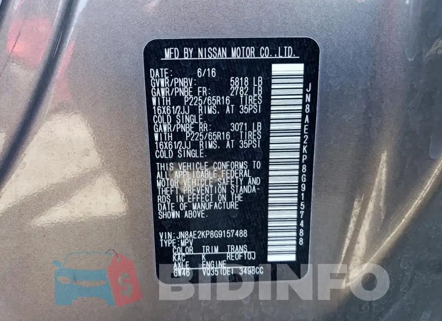 JN8AE2KP8G9157488 Photo# 14