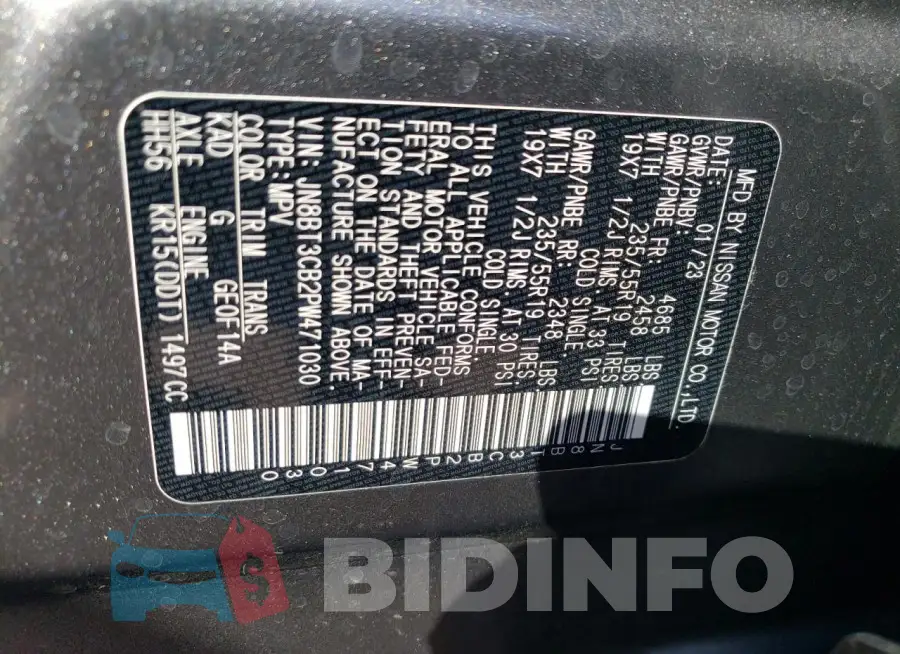 JN8BT3CB2PW471030 Photo# 12