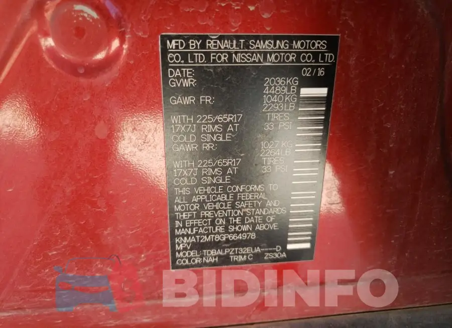 KNMAT2MT8GP664978 Photo# 13