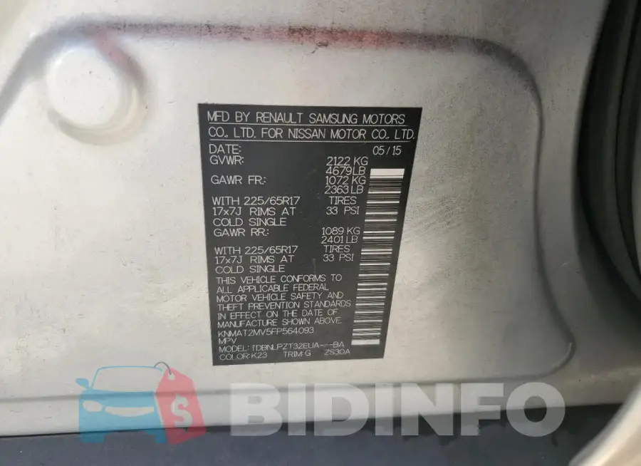 KNMAT2MV5FP564093 Photo# 12