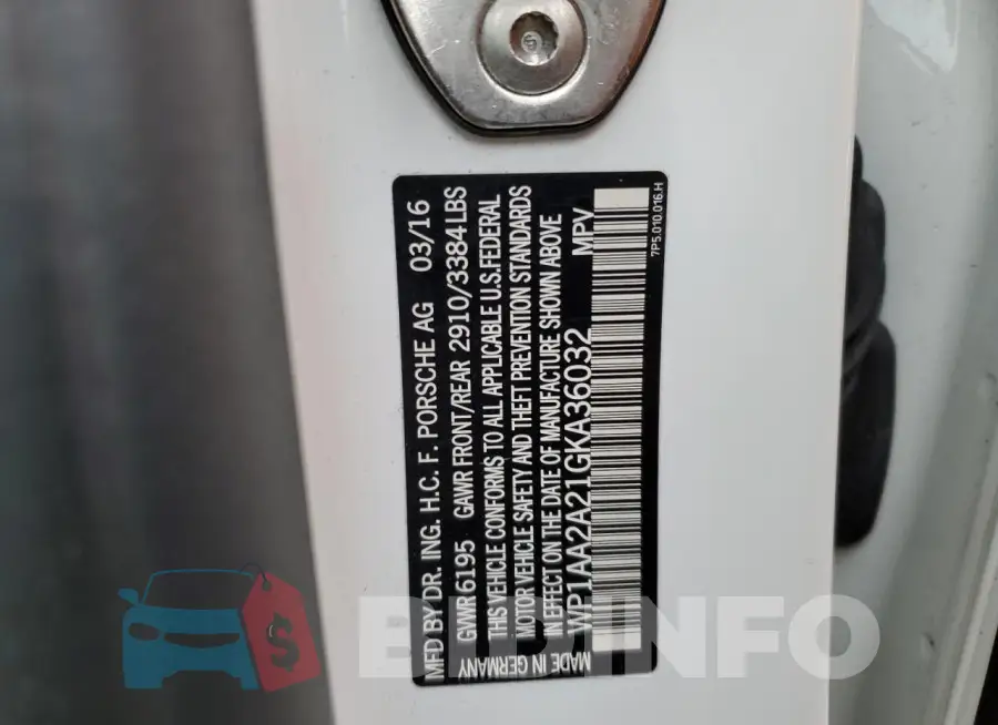 WP1AA2A21GKA36032 Photo# 13