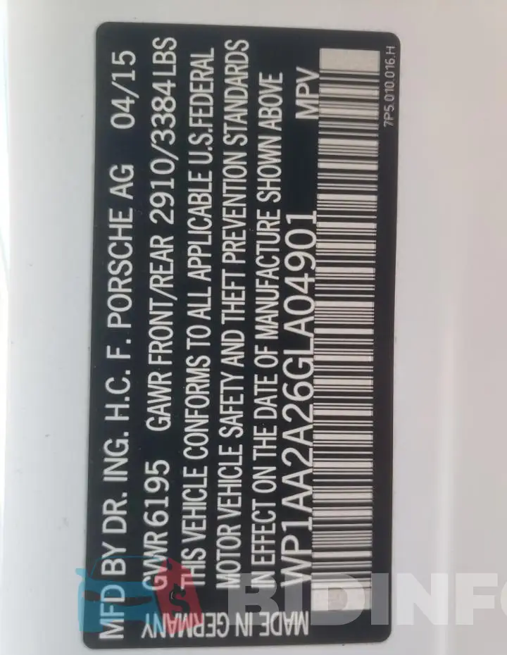 WP1AA2A26GLA04901 Photo# 13