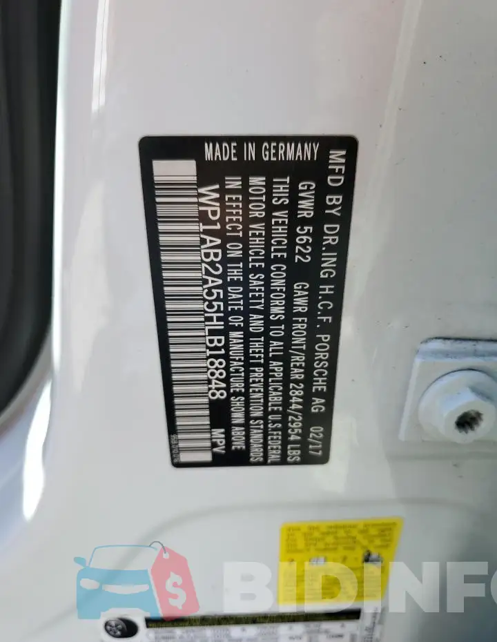 WP1AB2A55HLB18848 Photo# 14
