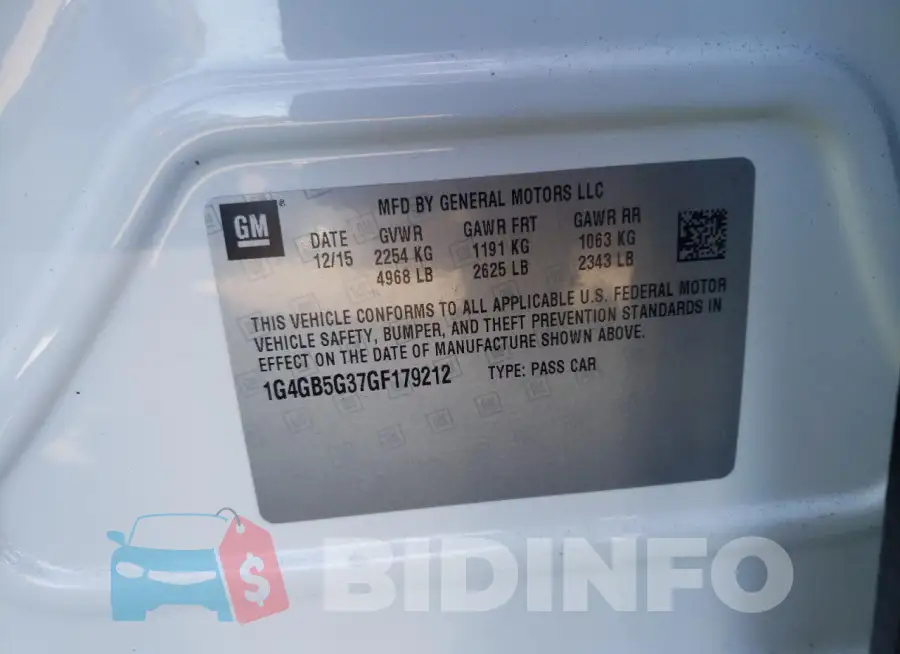 1G4GB5G37GF179212 Photo# 12