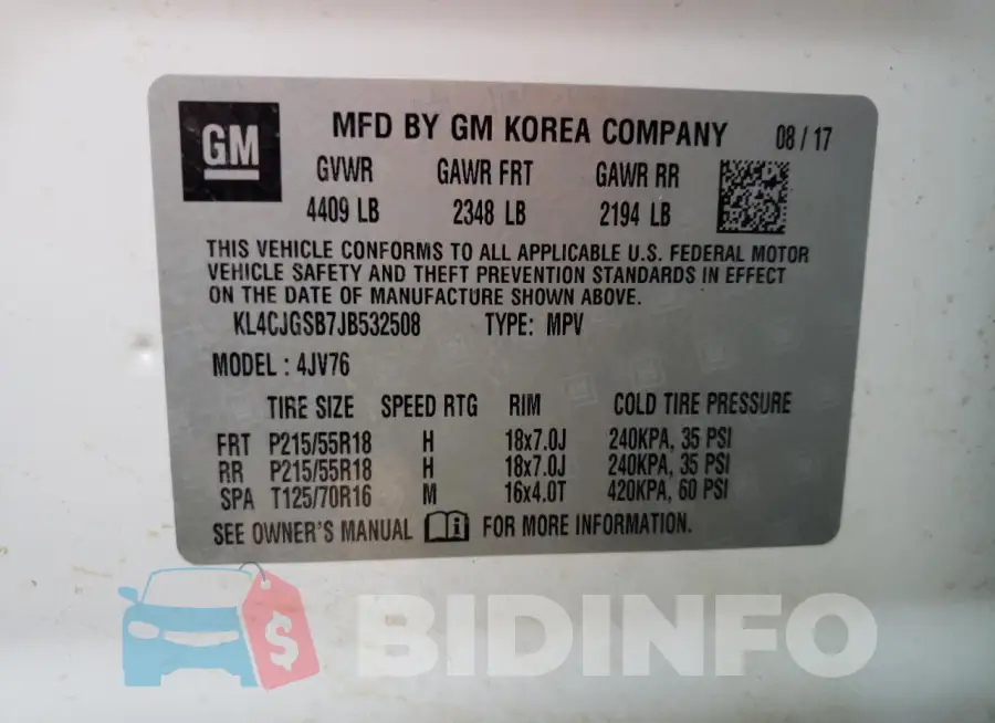 KL4CJGSB7JB532508 Photo# 12