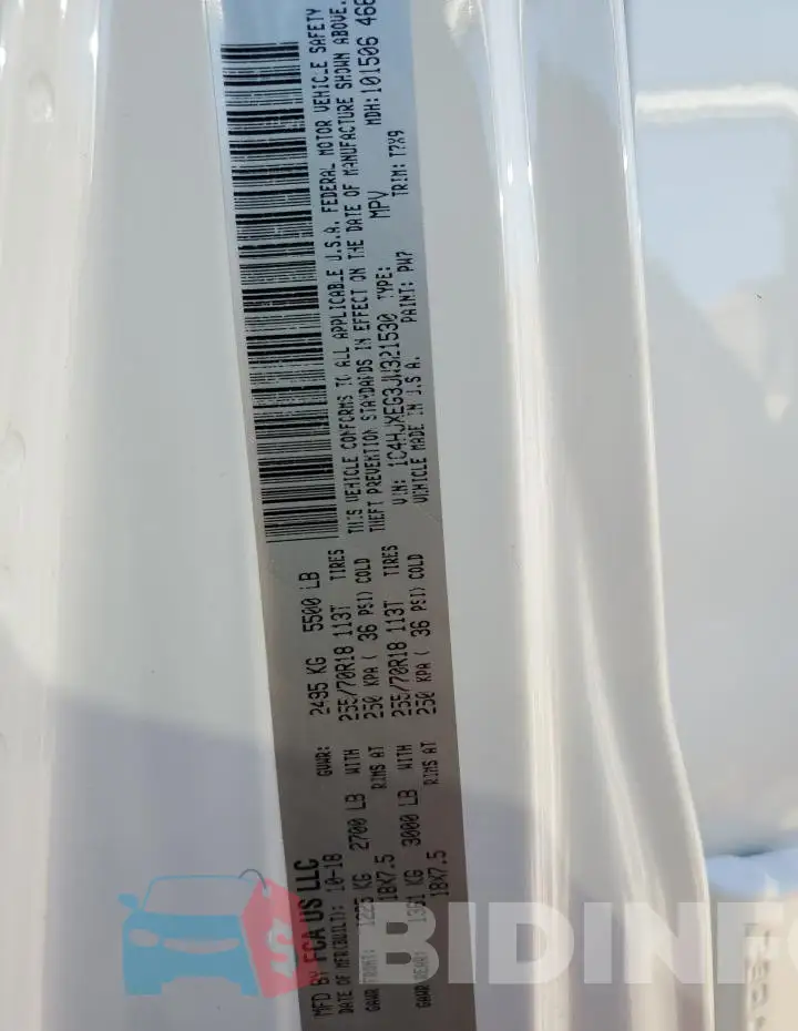 1C4HJXEG3JW321530 Photo# 12
