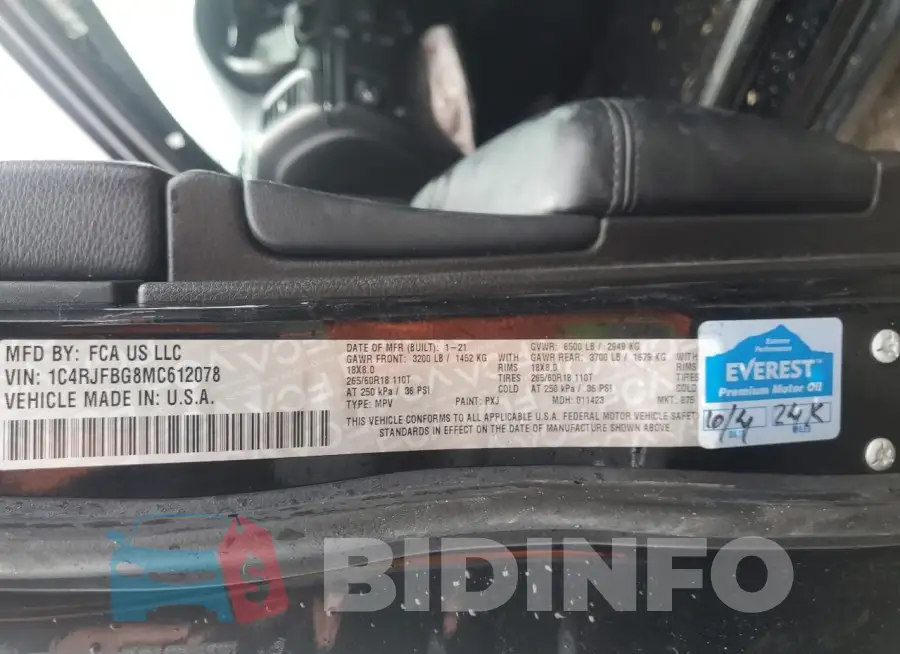 1C4RJFBG8MC612078 Photo# 13