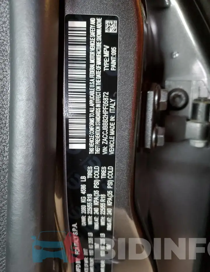 ZACCJBBB2HPF05872 Photo# 13