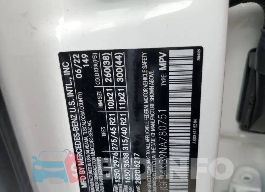 4JGFB4KB9NA780751 Photo# 13