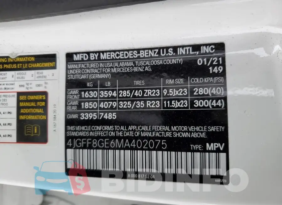 4JGFF8GE6MA402075 Photo# 14