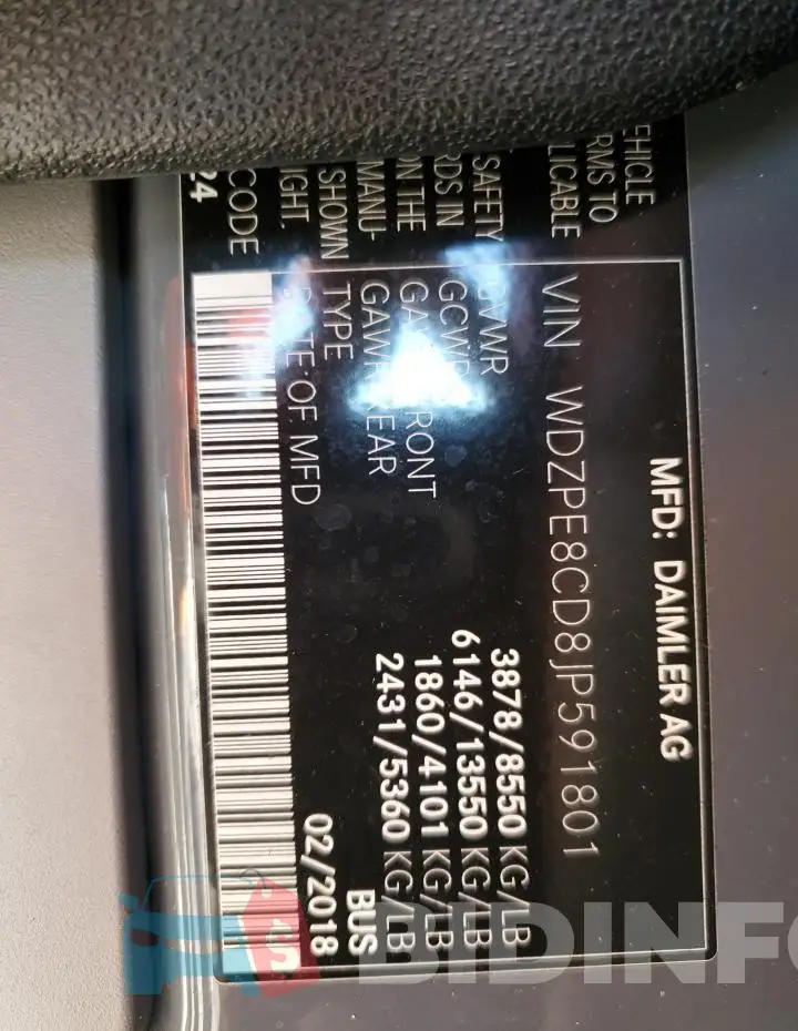 WDZPE8CD8JP591801 Photo# 13