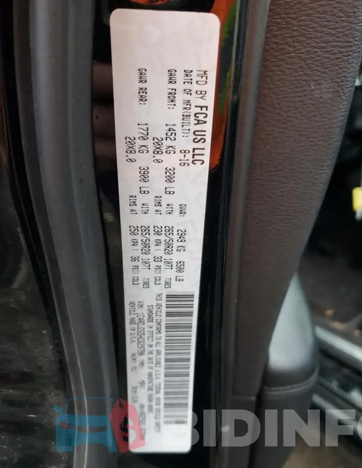 1C4RDJDG5HC629790 Photo# 13