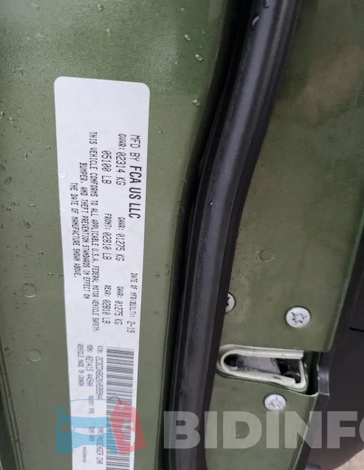 2C3CDXBG2KH599944 Photo# 12