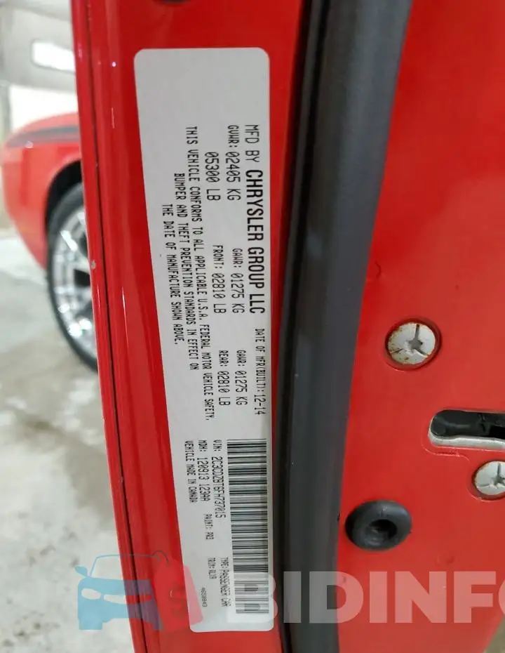 2C3CDZBT6FH737015 Photo# 12