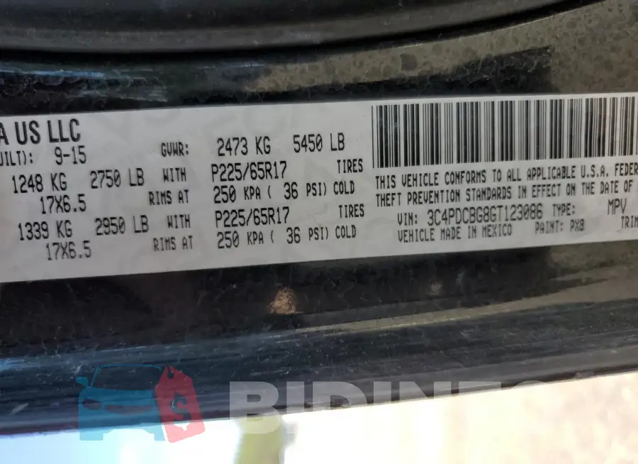 3C4PDCBG8GT123086 Photo# 14