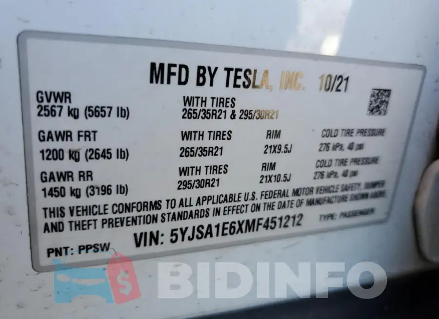 5YJSA1E6XMF451212 Photo# 13