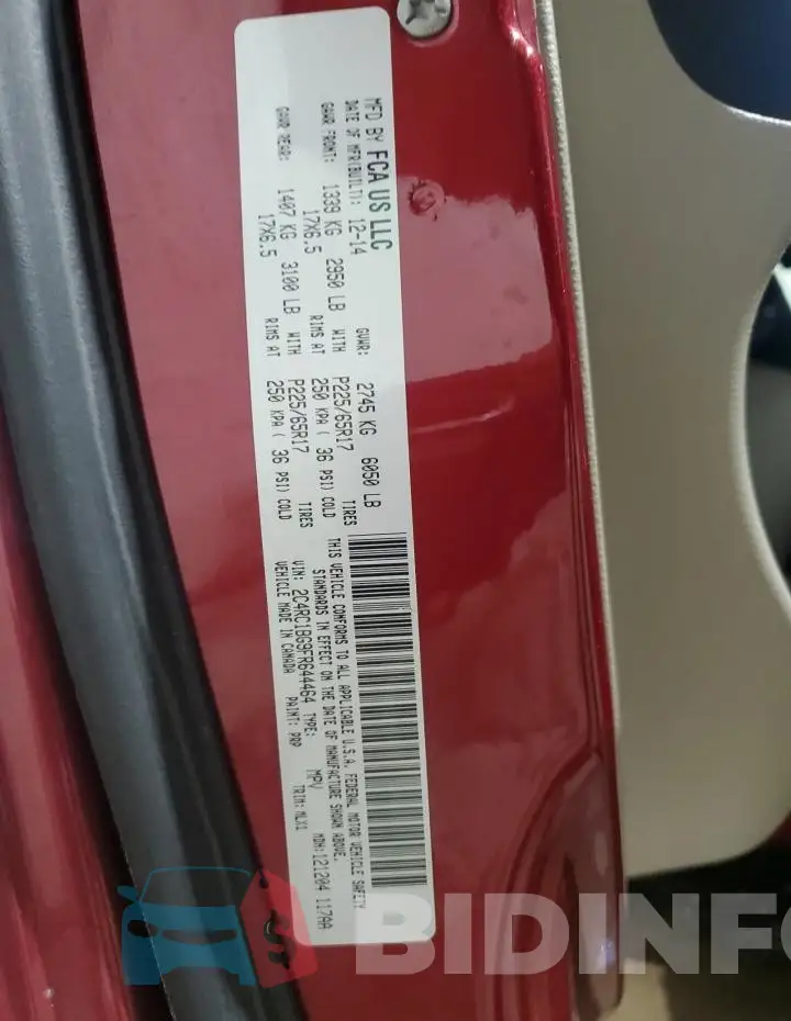 2C4RC1BG9FR644464 Photo# 13
