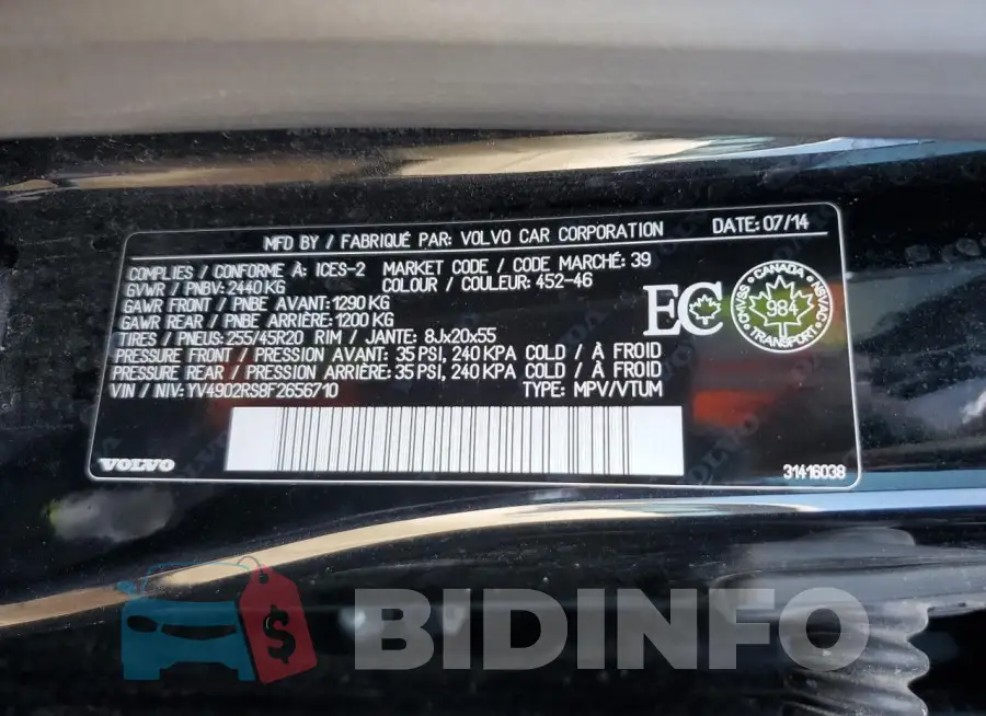 YV4902RS8F2656710 Photo# 12