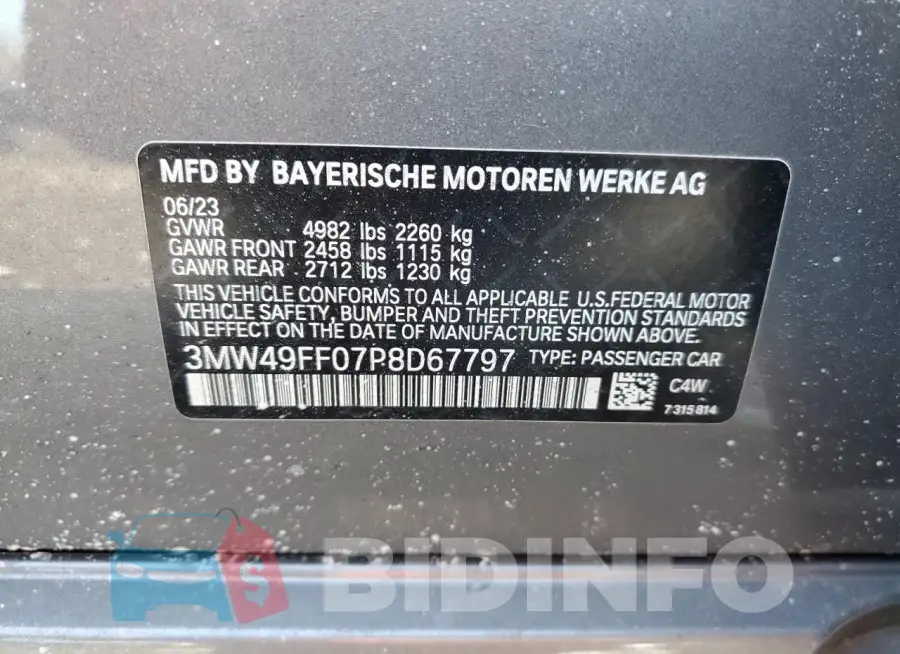 3MW49FF07P8D67797 Photo# 12