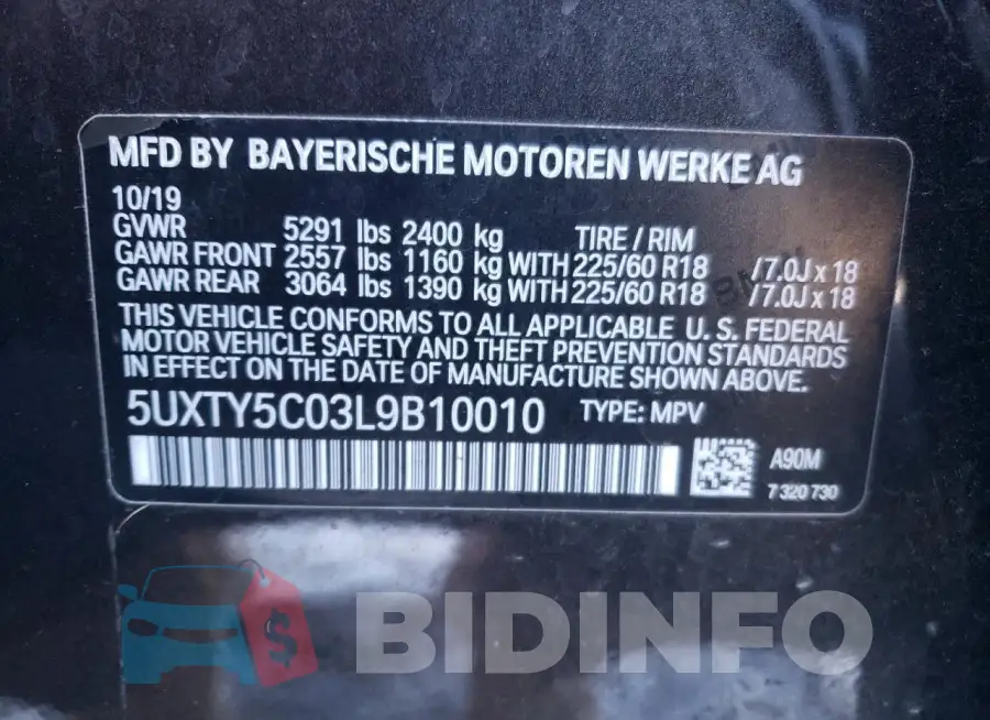 5UXTY5C03L9B10010 Photo# 13