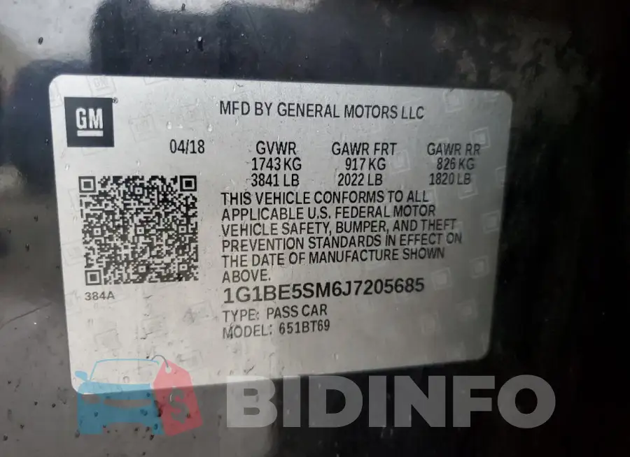 1G1BE5SM6J7205685 Photo# 12