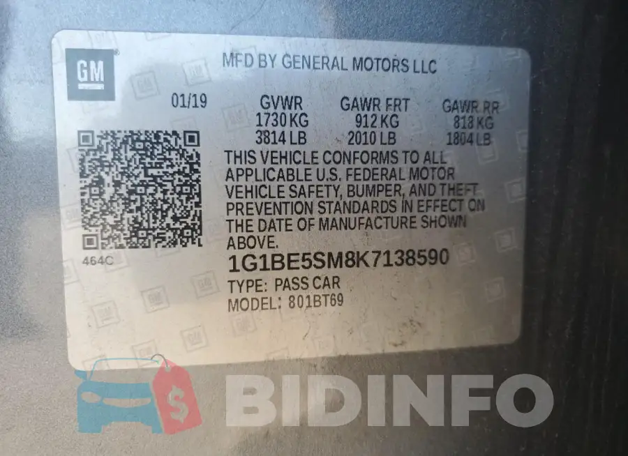 1G1BE5SM8K7138590 Photo# 12