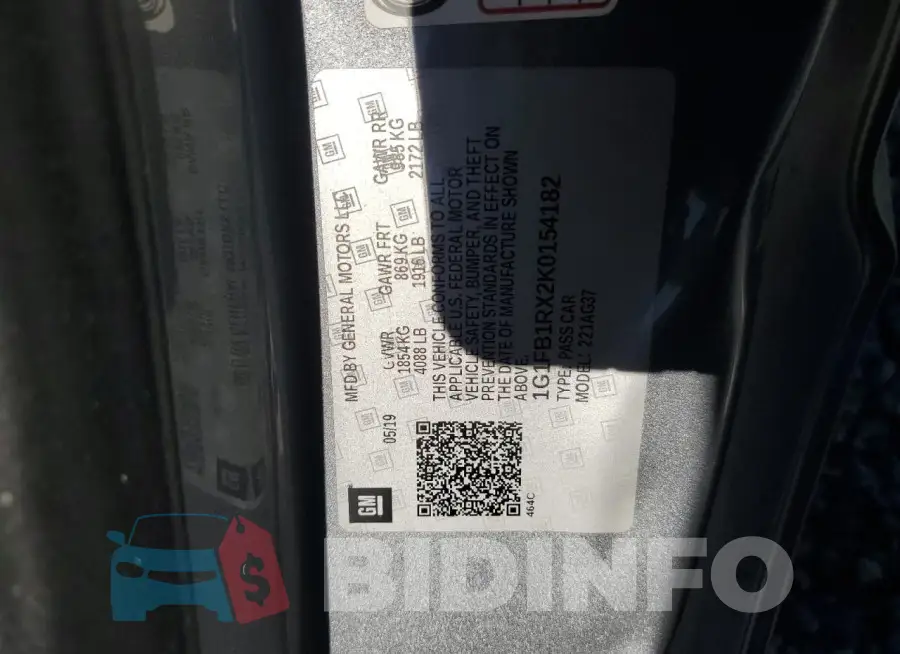 1G1FB1RX2K0154182 Photo# 13