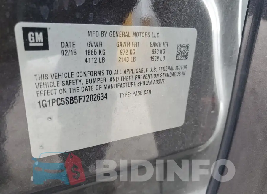 1G1PC5SB5F7202634 Photo# 12