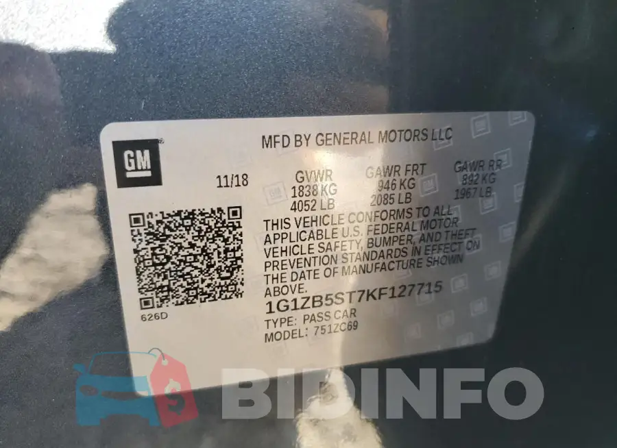 1G1ZB5ST7KF127715 Photo# 12