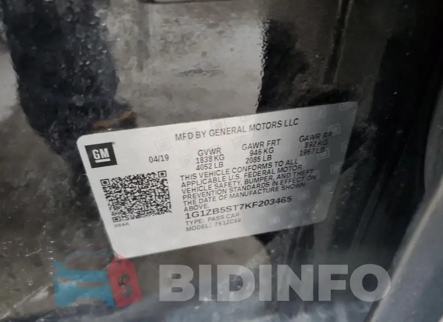 1G1ZB5ST7KF203465 Photo# 13
