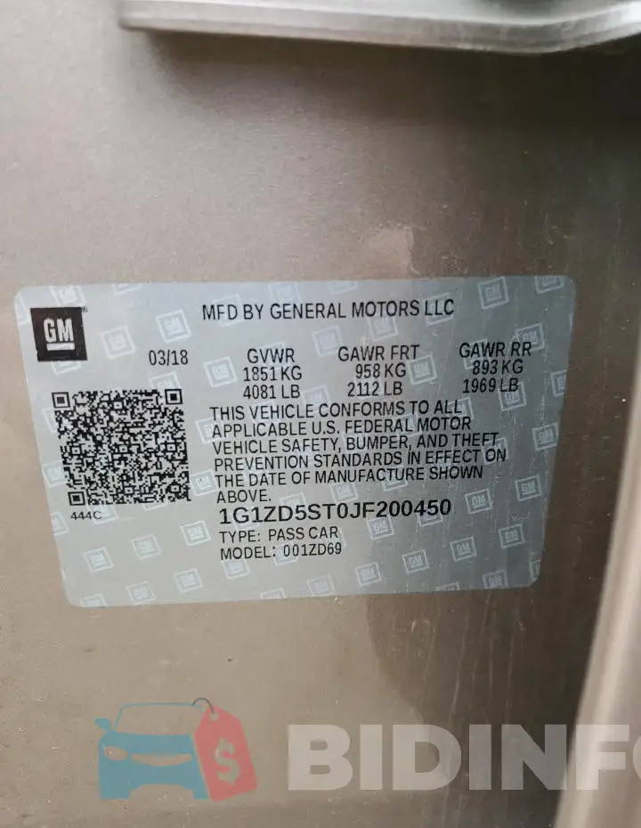 1G1ZD5ST0JF200450 Photo# 12