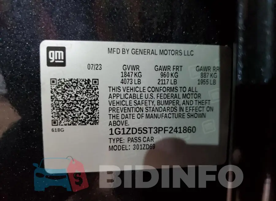 1G1ZD5ST3PF241860 Photo# 12