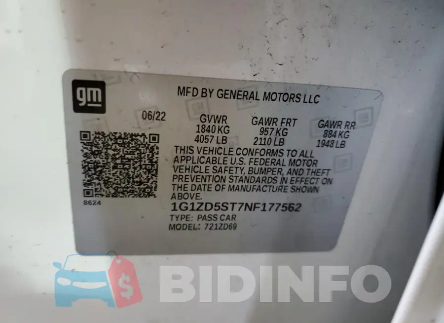 1G1ZD5ST7NF177562 Photo# 12