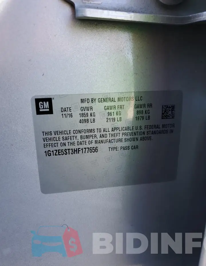 1G1ZE5ST3HF177656 Photo# 12