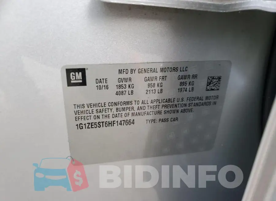 1G1ZE5ST6HF147664 Photo# 12