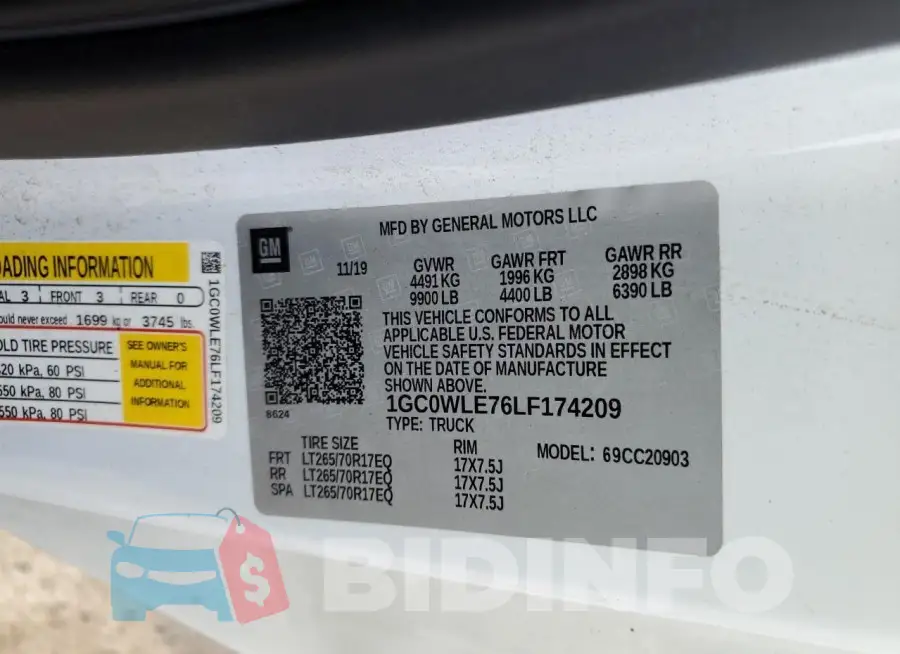 1GC0WLE76LF174209 Photo# 12