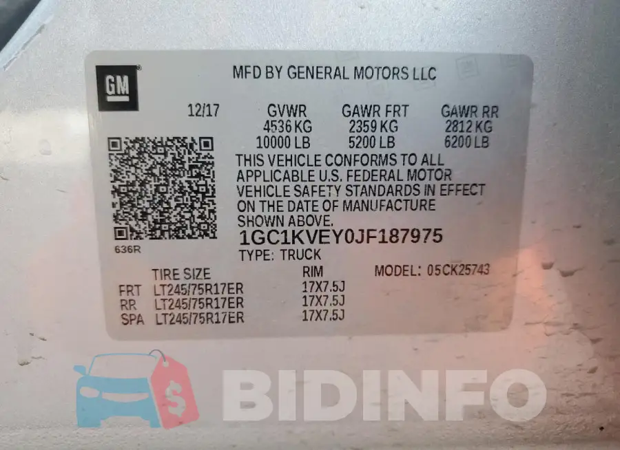 1GC1KVEY0JF187975 Photo# 12