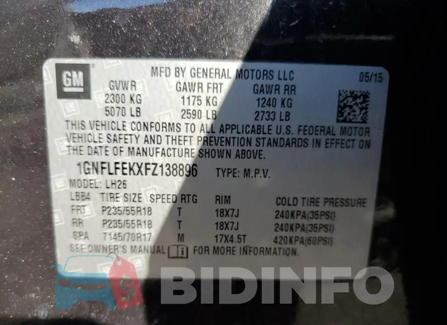 1GNFLFEKXFZ138896 Photo# 13