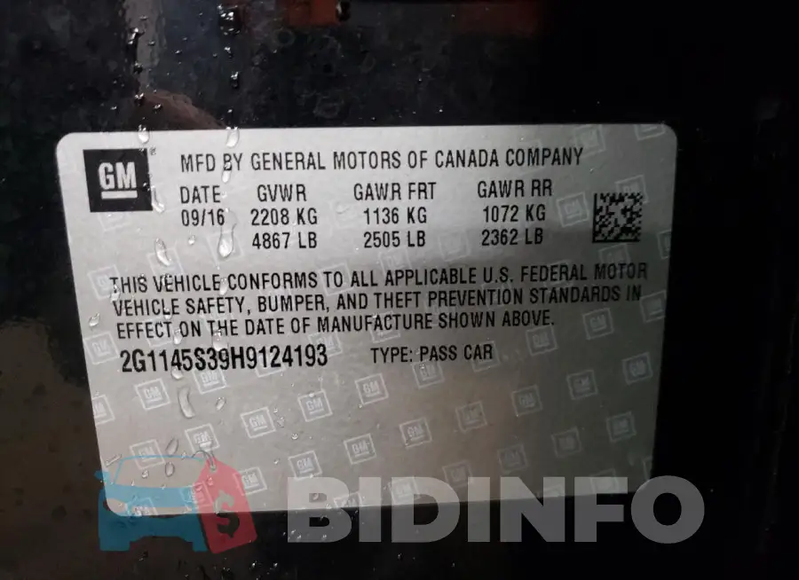 2G1145S39H9124193 Photo# 12