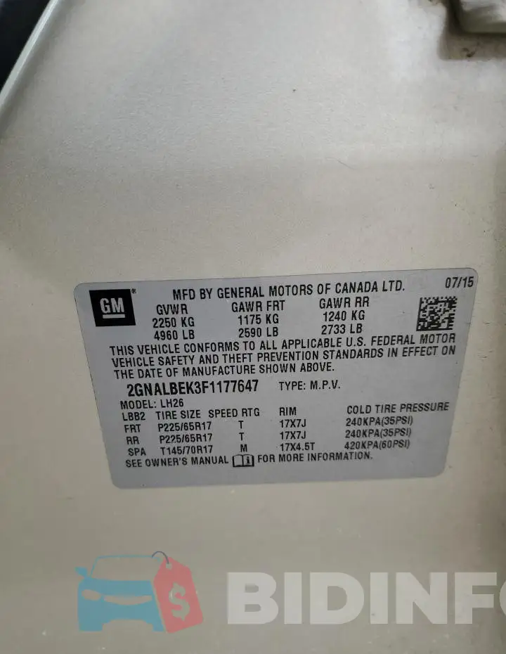 2GNALBEK3F1177647 Photo# 13