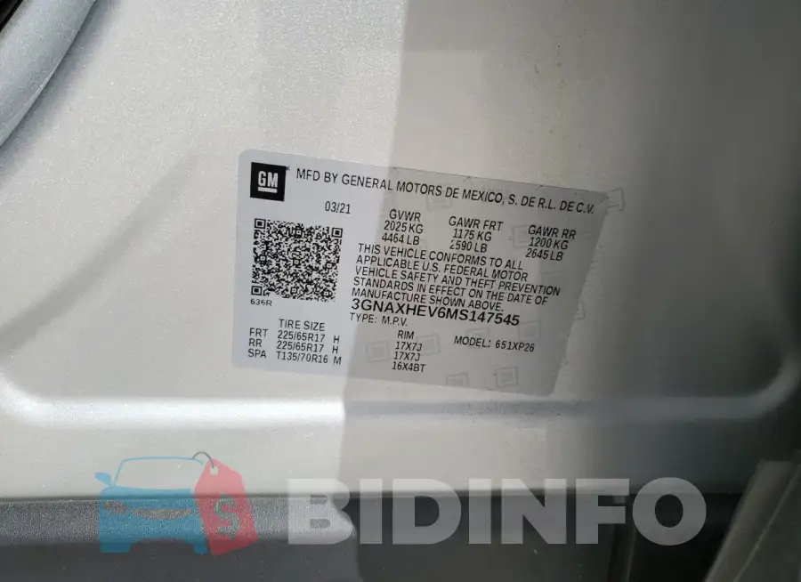 3GNAXHEV6MS147545 Photo# 13