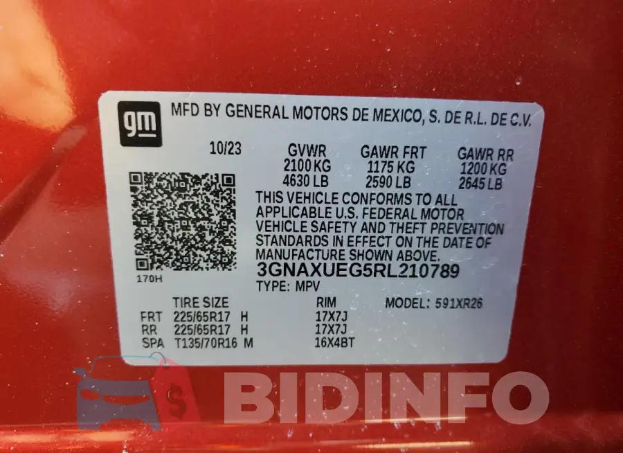 3GNAXUEG5RL210789 Photo# 13