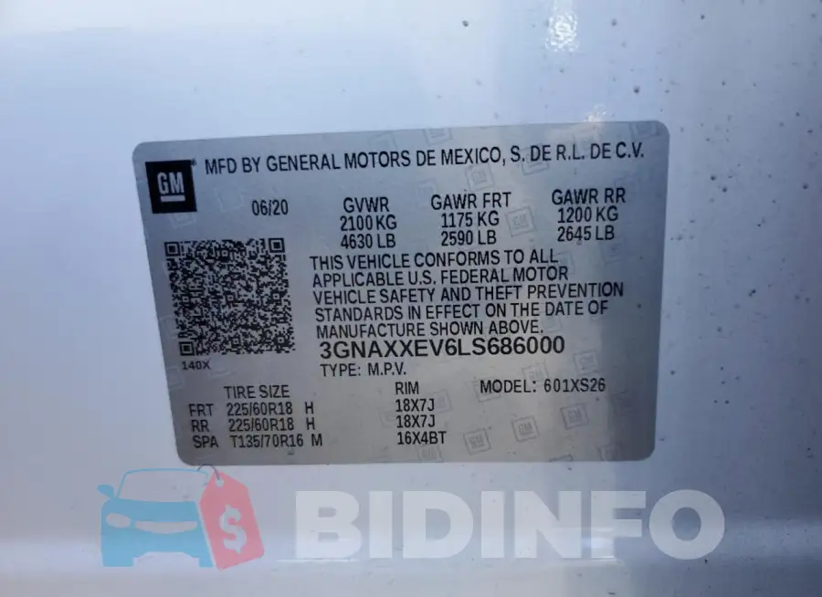 3GNAXXEV6LS686000 Photo# 12