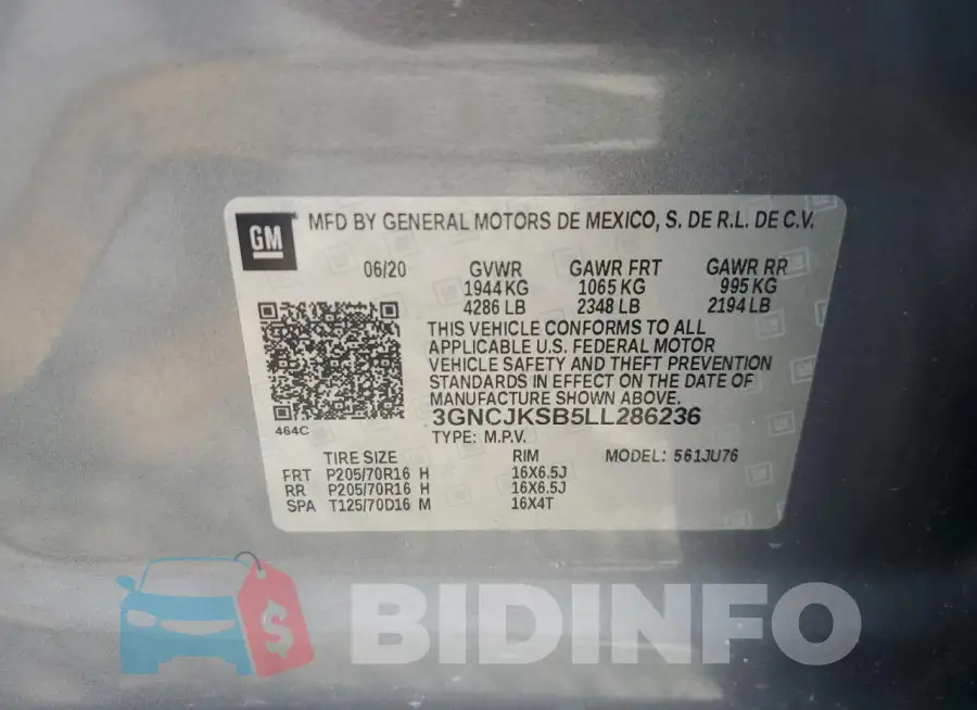 3GNCJKSB5LL286236 Photo# 13