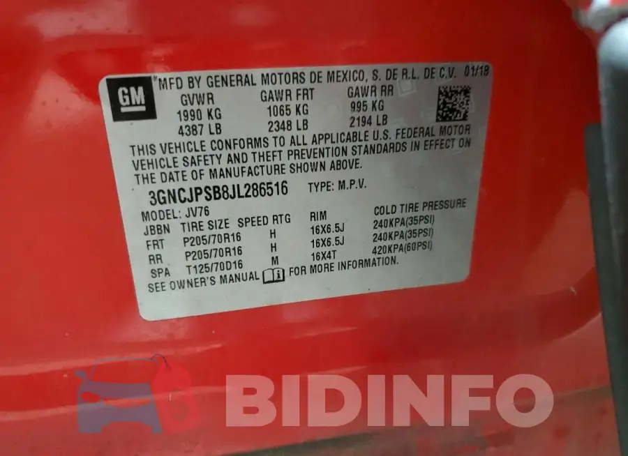 3GNCJPSB8JL286516 Photo# 14